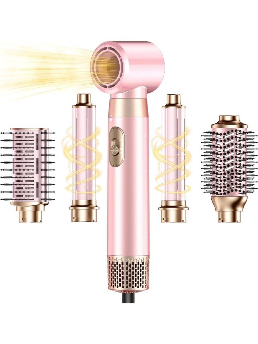5-in-1 Hot Air Brush Dryer, Detachable Multi-Styler for Effortless Hair Styling